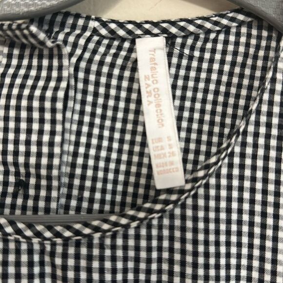 Zara - Gingham Babydoll Layered Blouse - Picture 3 of 6